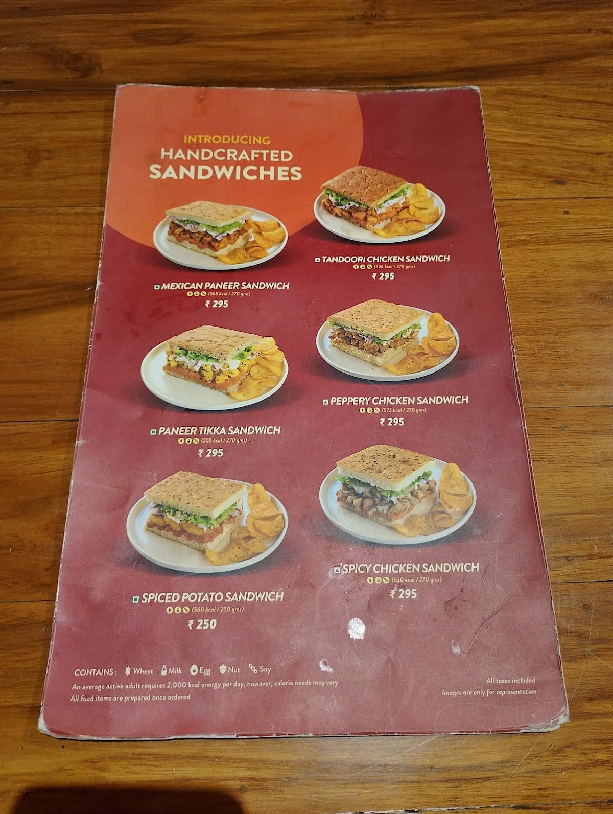 Third Wave Coffee menu