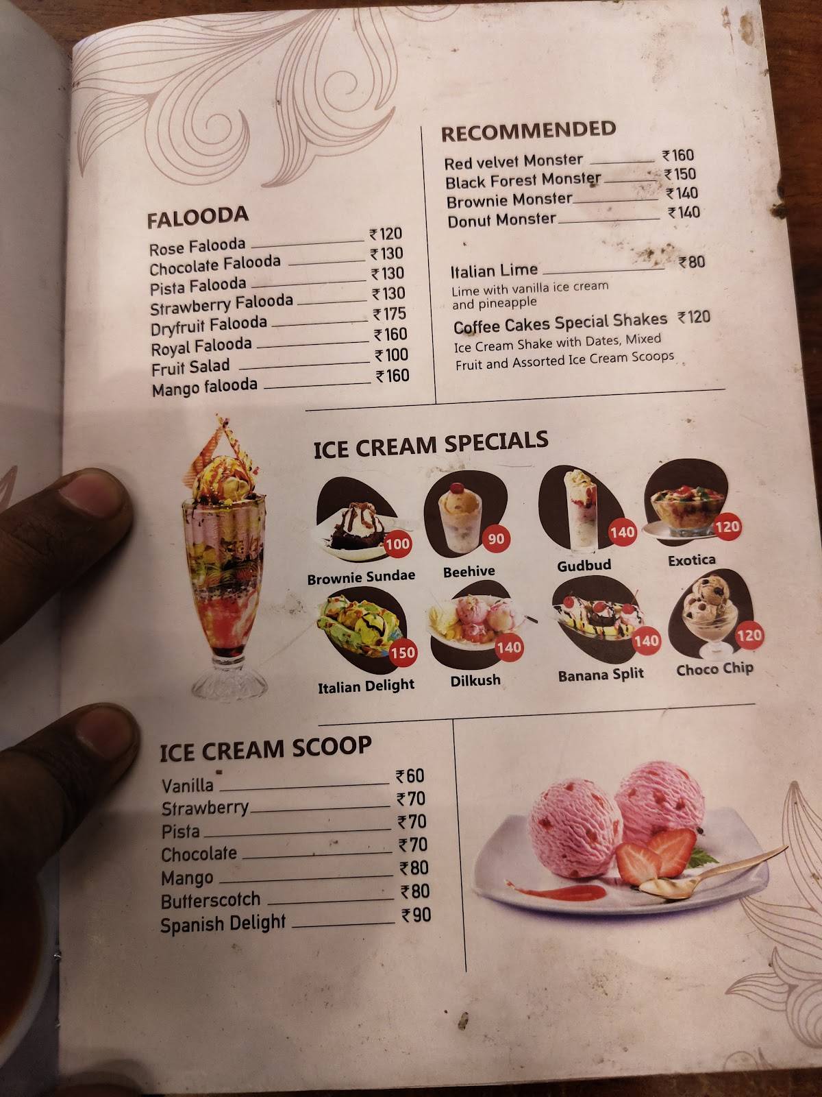 Coffee Cakes menu