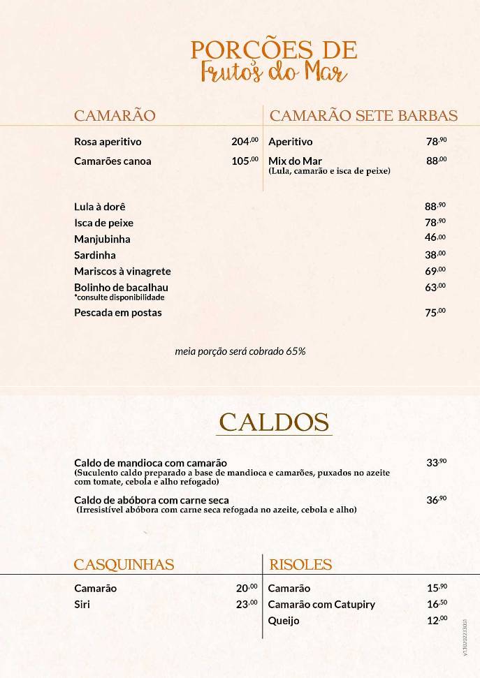 Restaurante Tia Lena cardápio