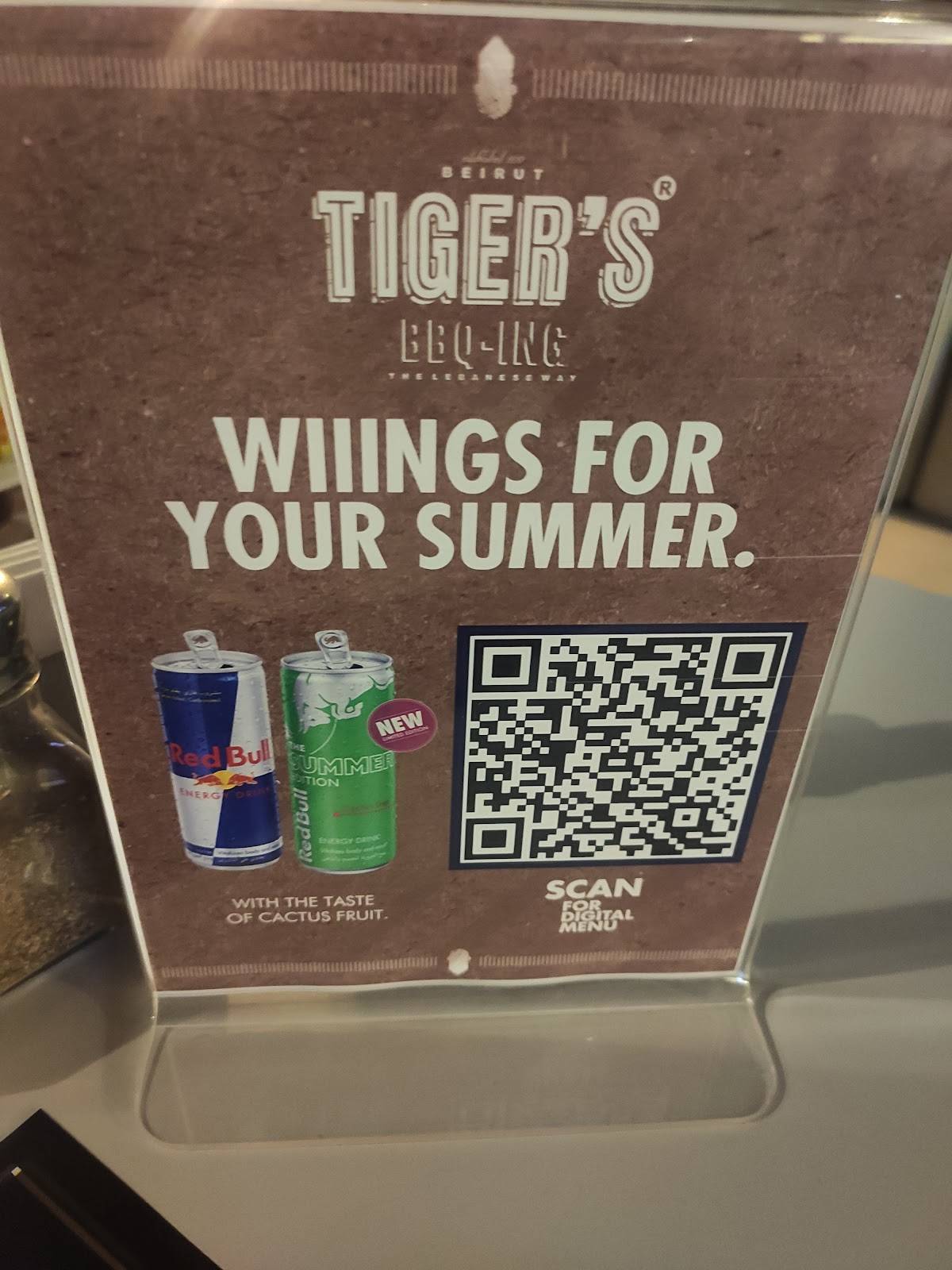 Carta del restaurante Tiger’s Diner Egypt, Sheikh Zayed City