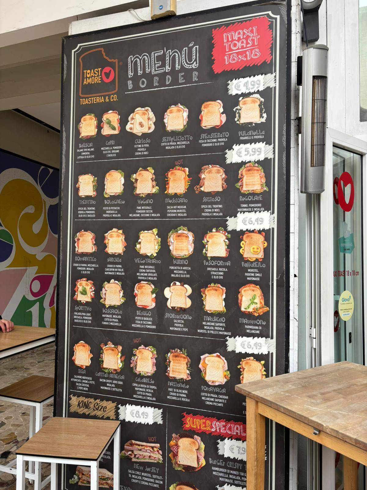 Menu di Toast Amore Pescara 