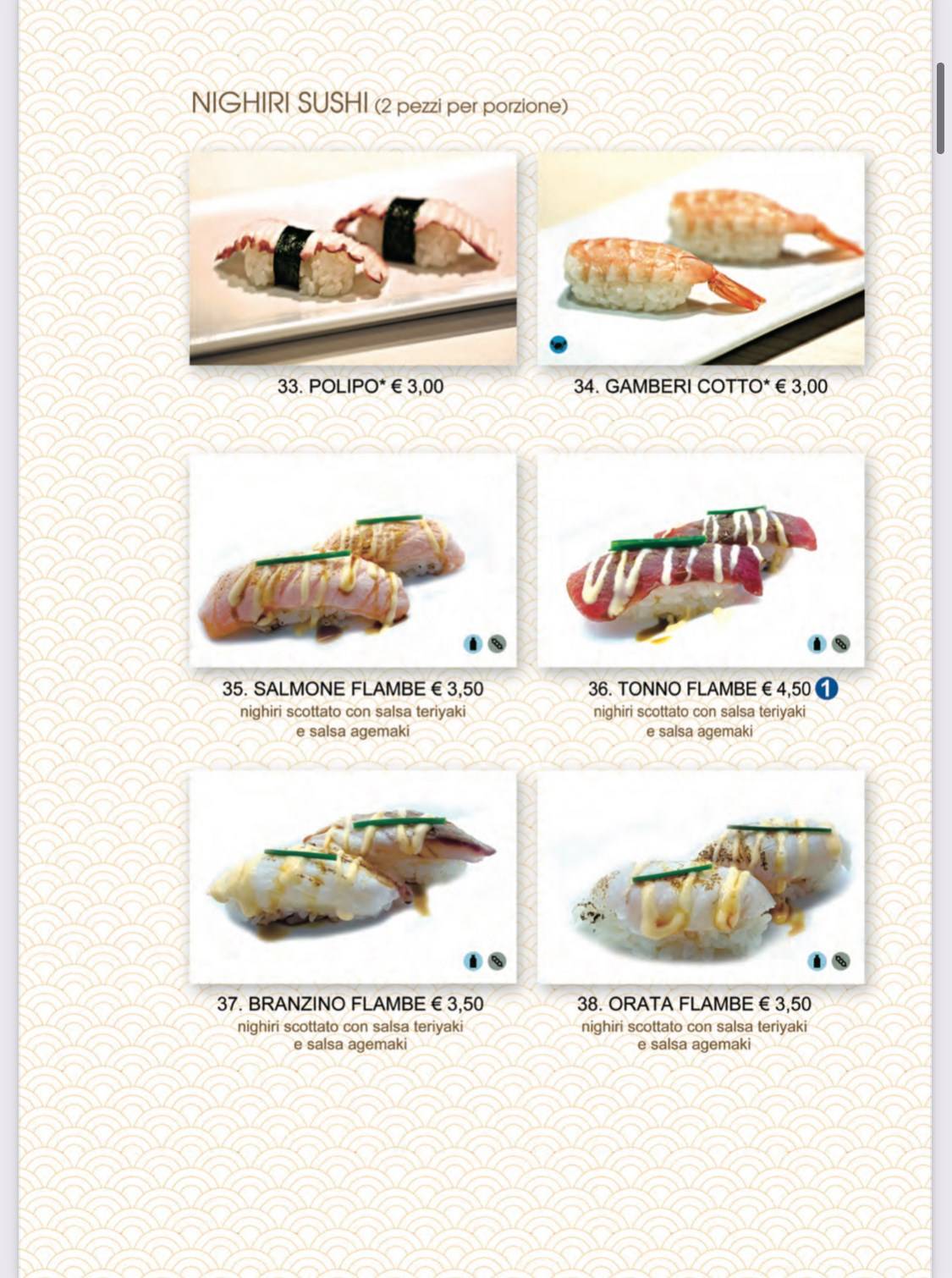 Menu di Tokyo Sushi Restaurant 