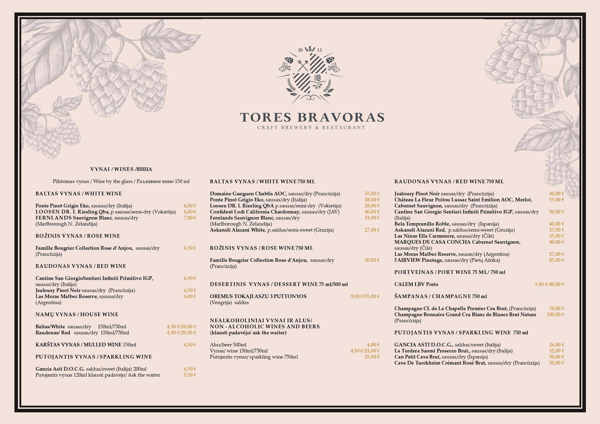 Speisekarte Von Tores Bravoras Restaurant Vilnius speisekarte-von-tores-bravoras-restaurant-vilnius