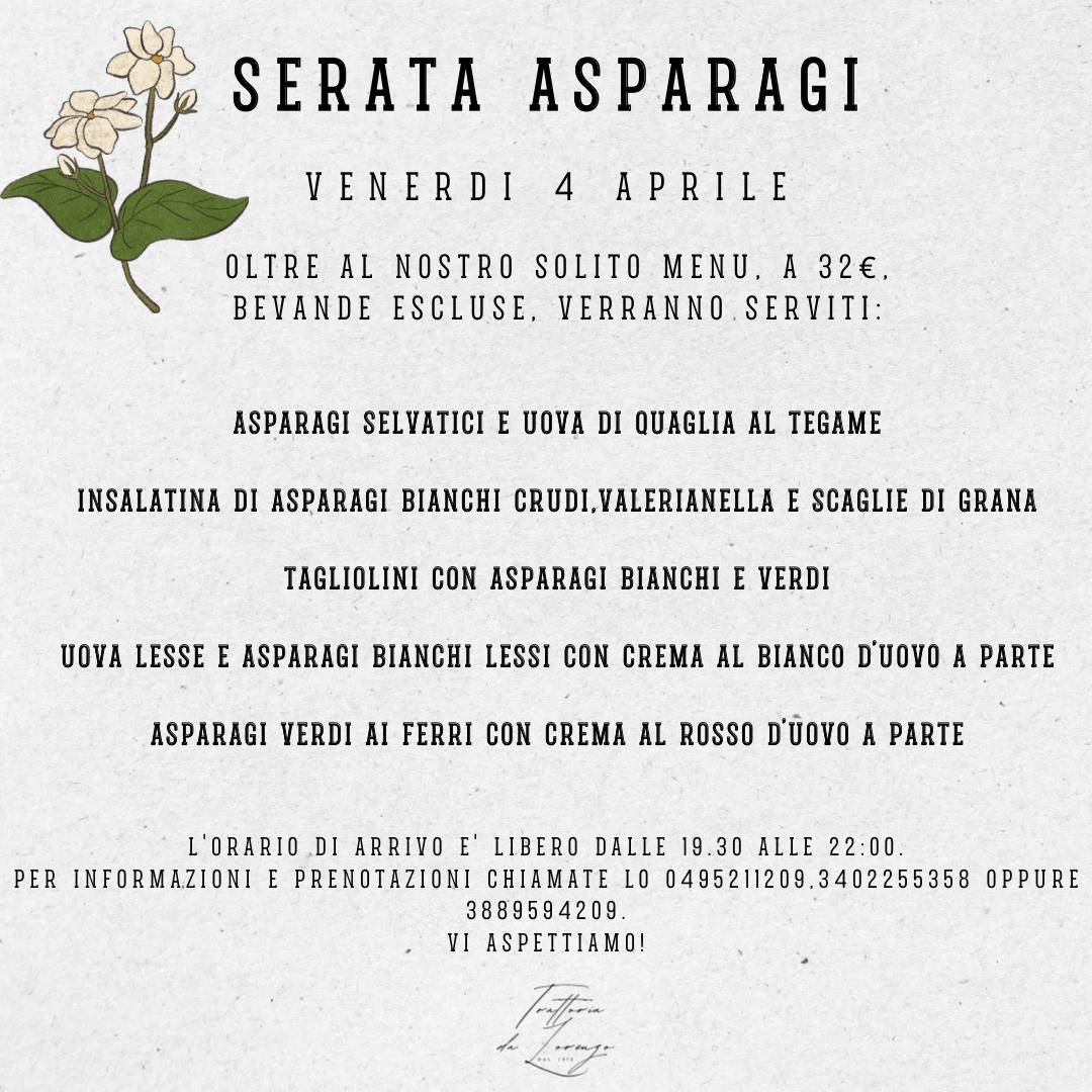 Menu di Trattoria Da Lorenzo 