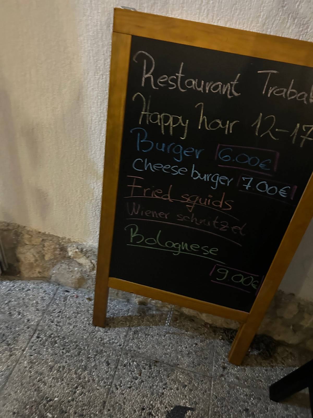 Menu di Trabakul 
