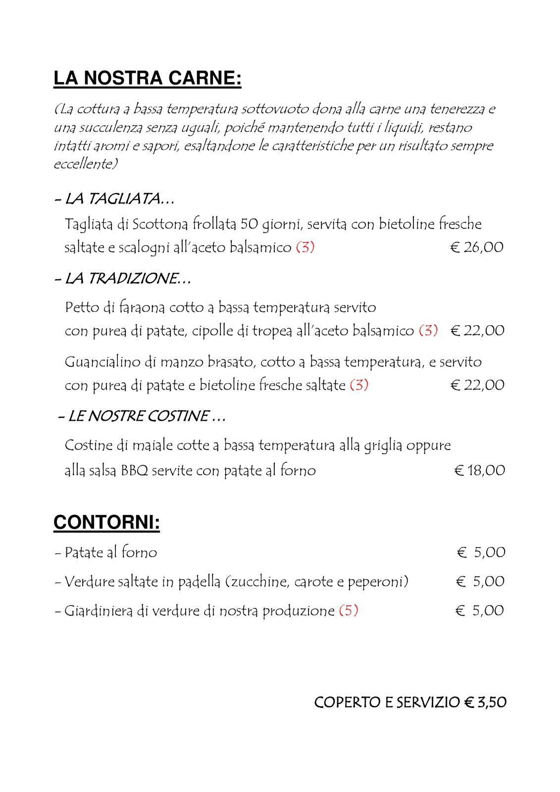 Menu di Trattoria Kaprazucca 