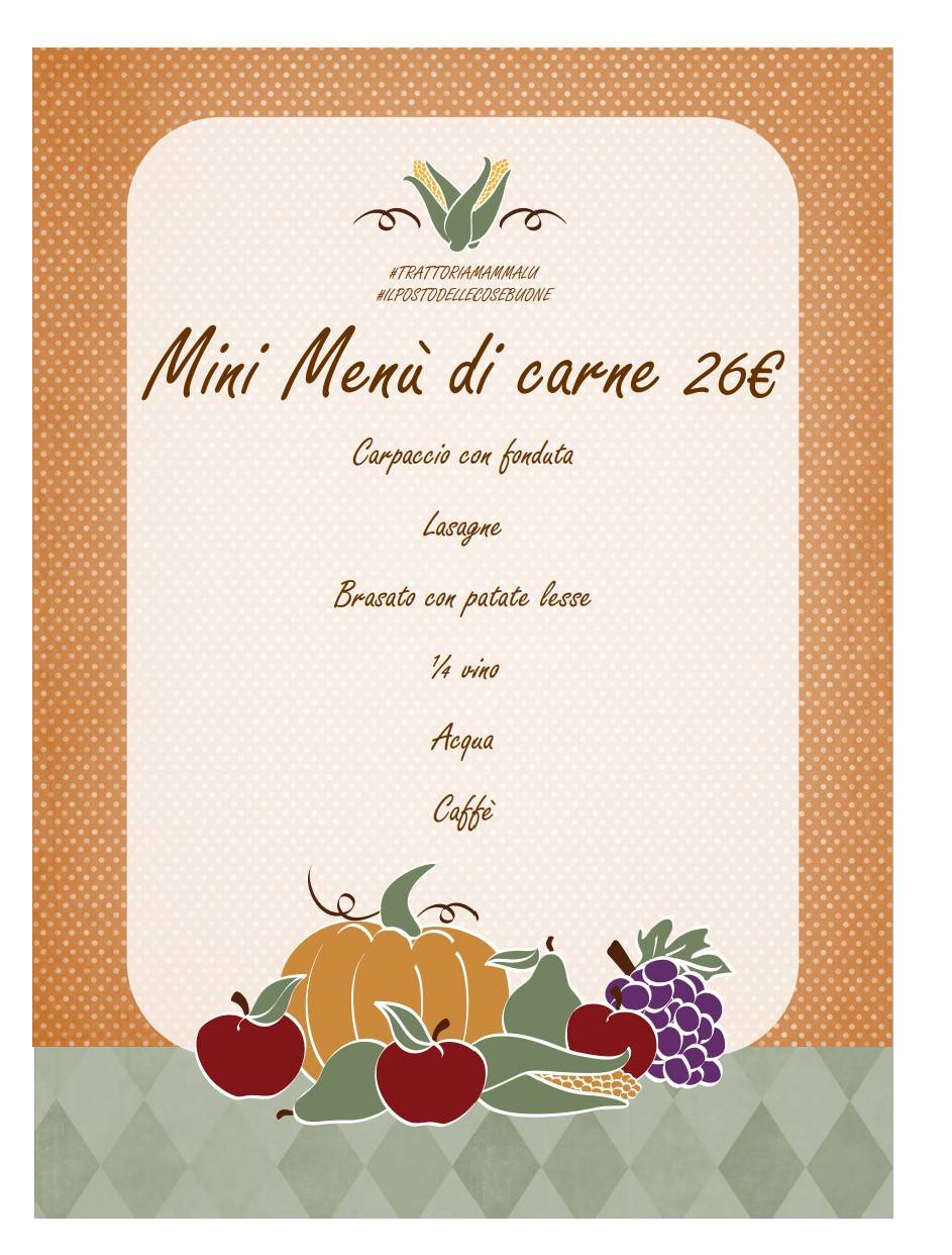 Menu di Trattoria Mammalu