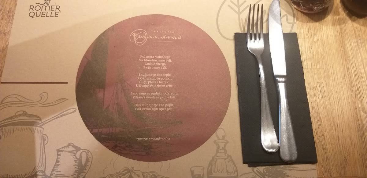 Menu di Trattoria Mandrać 