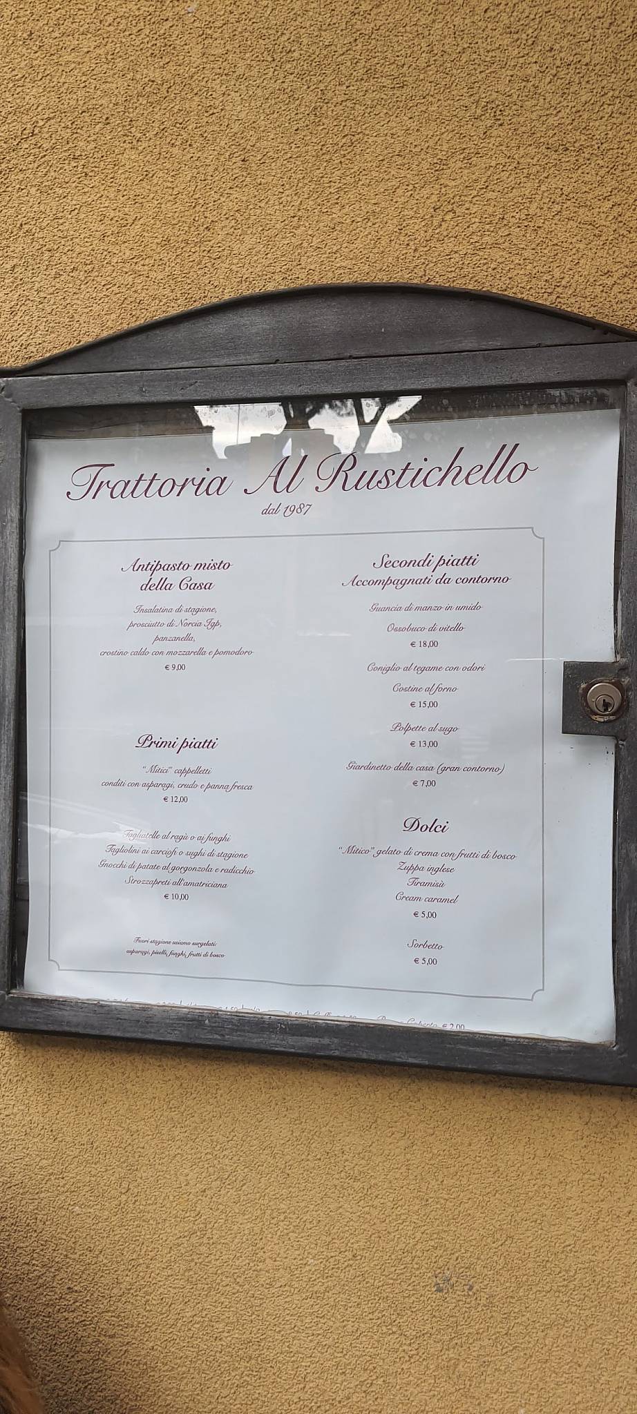 Menu di Bello Al Rustichello 