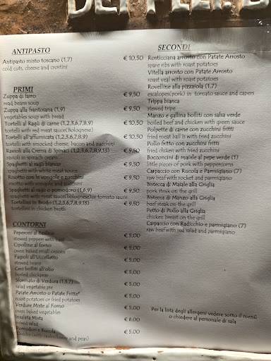 Menu di Trattoria da Leo 