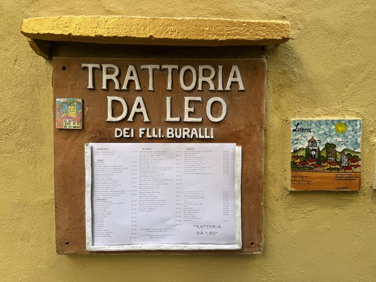 Menu di Trattoria da Leo 