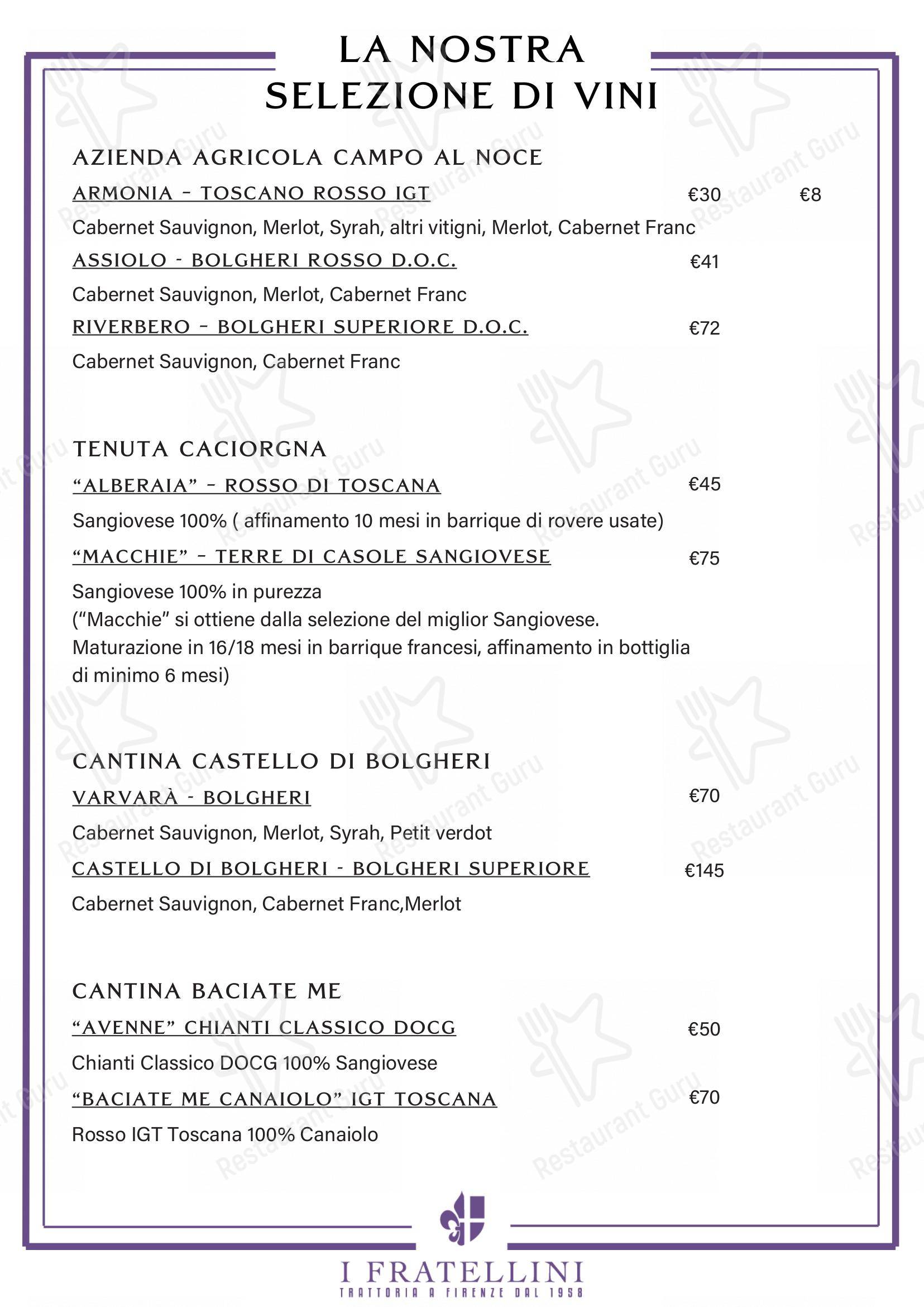 Детское per Trattoria i Fratellini in Firenze