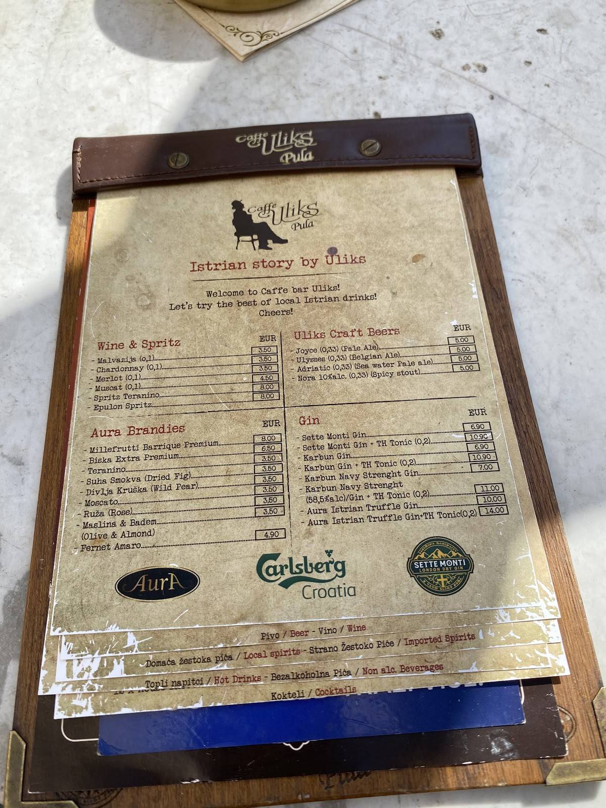 Menu di Ulysses 