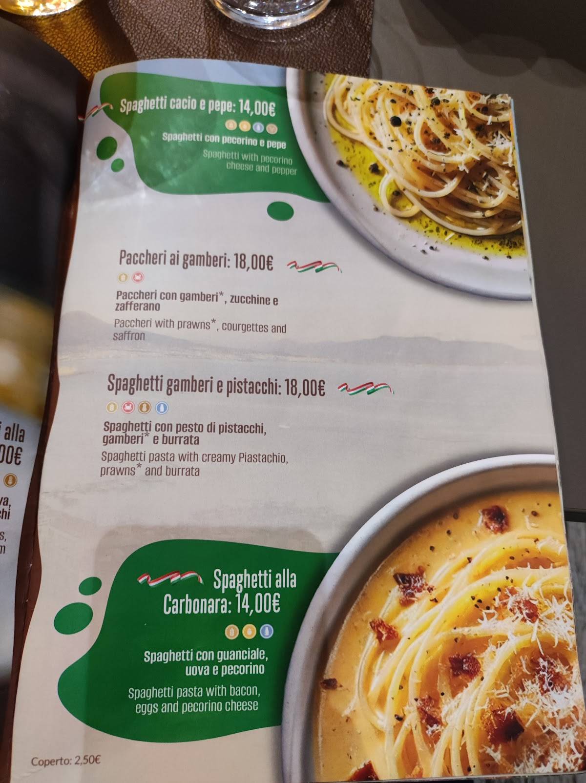 Menu di Unico Ristorante Pizzeria Mestre 