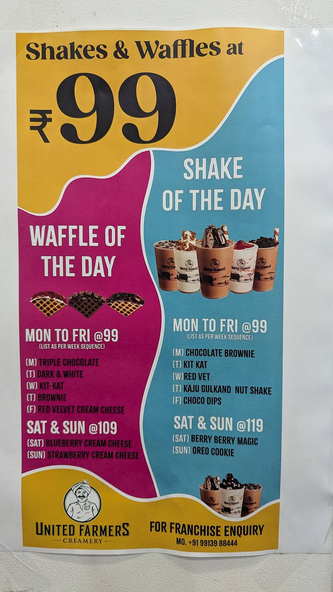 United Farmers Creamery - UFC Kudasan menu