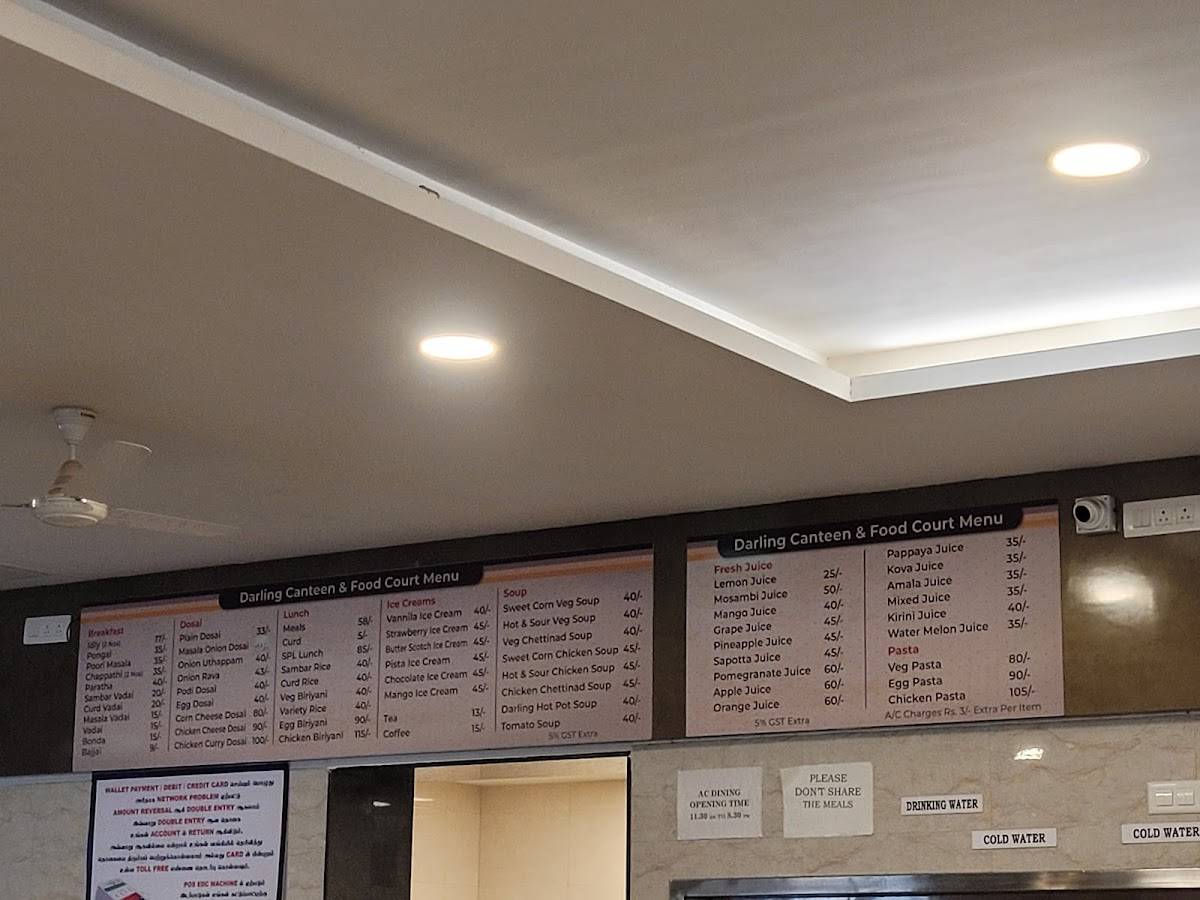 VIT GDN Canteen menu