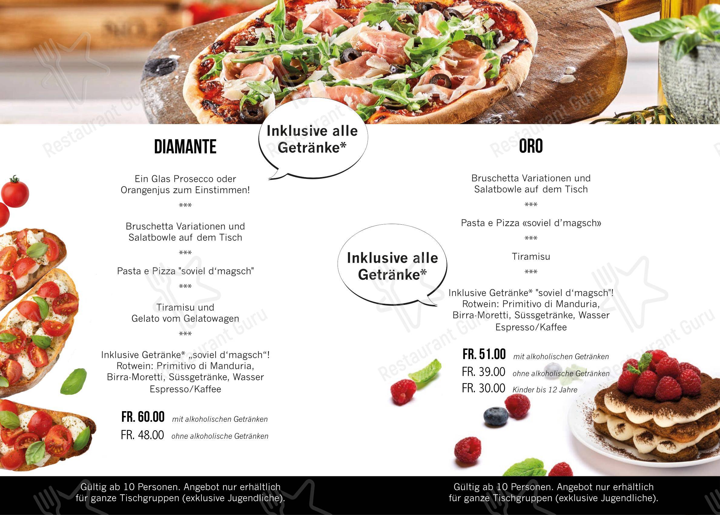 Valentina Pasta e Pizza Dietikon in Dietikon - Коктейльная карта