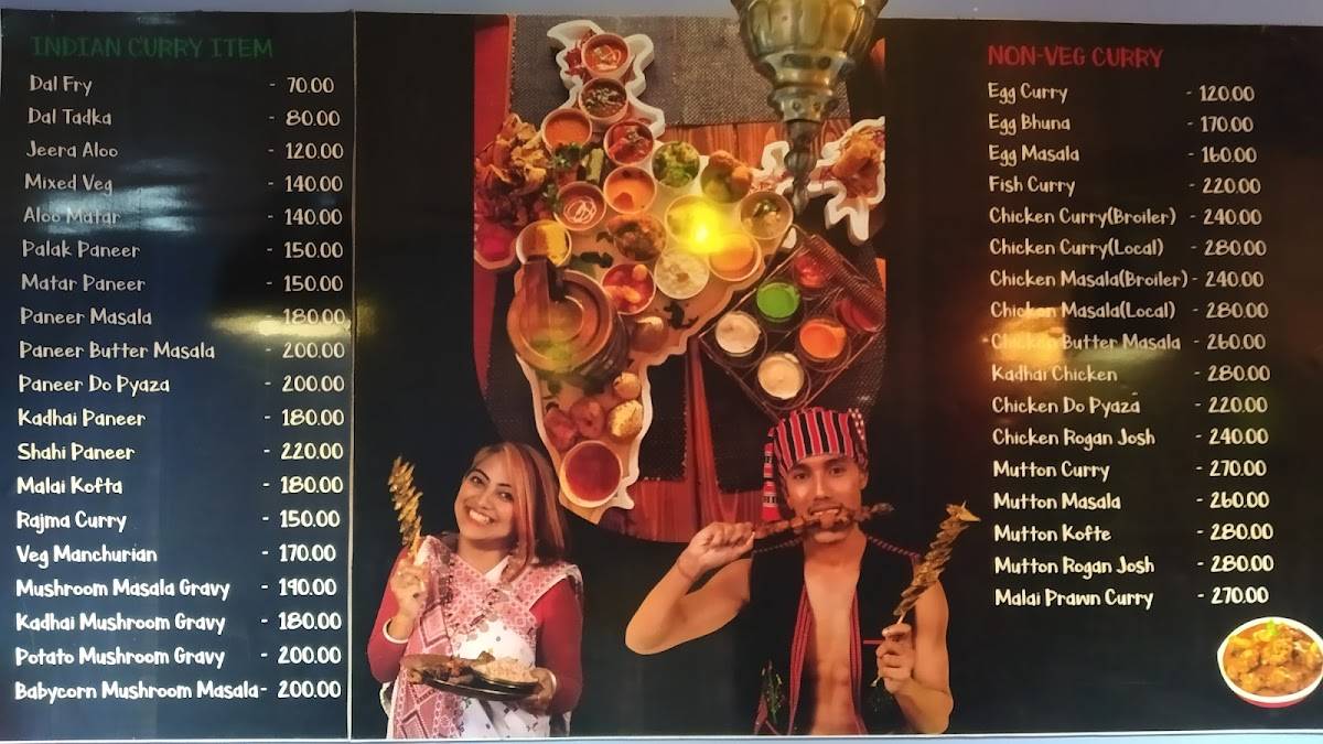 Valley Taste Restaurant menu