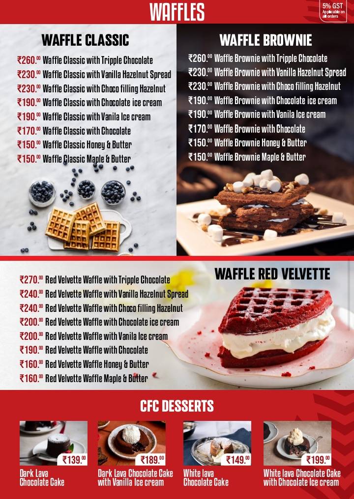 Canadian Fried Chicken menu