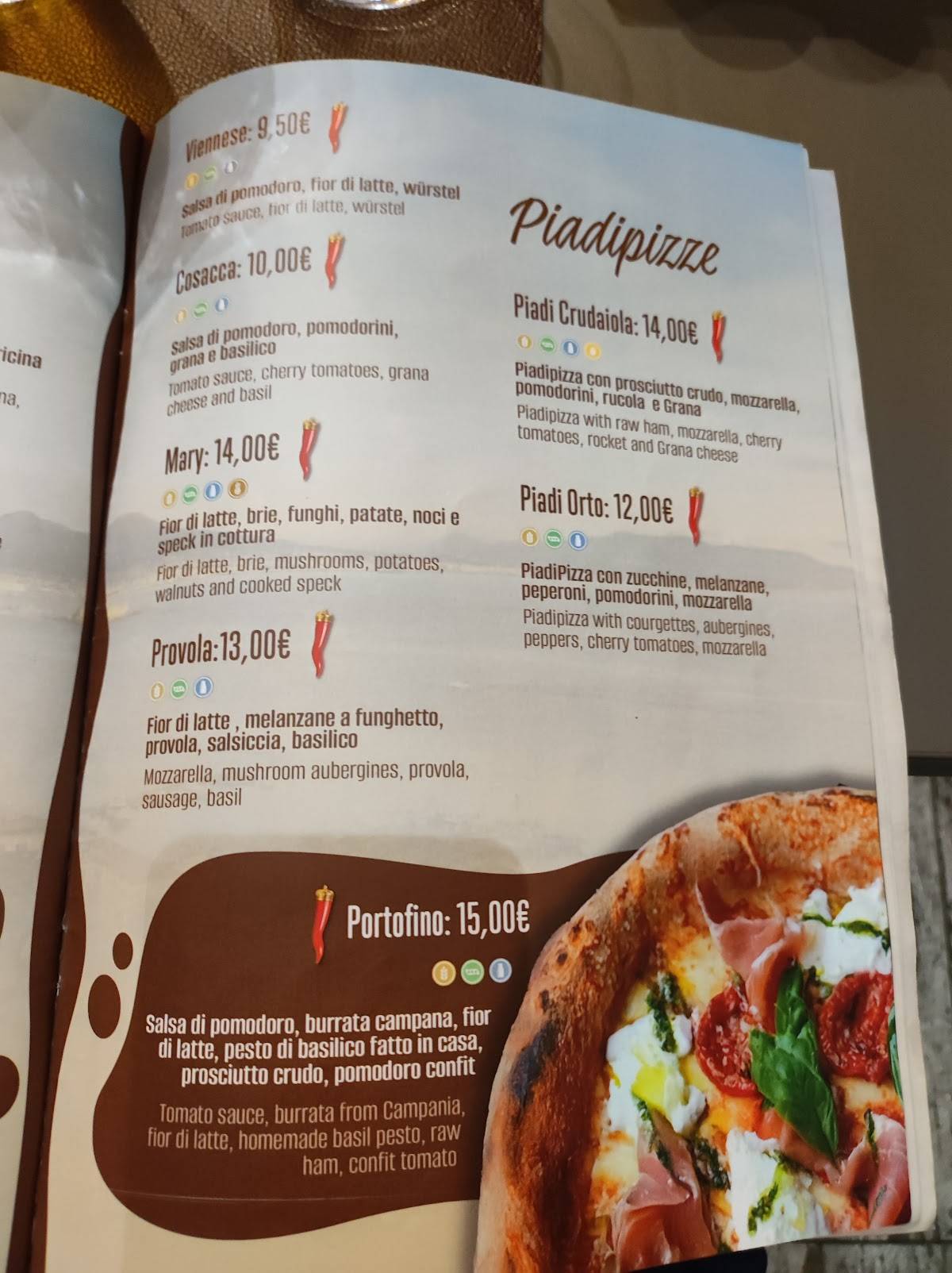 Menu di Unico Ristorante Pizzeria Mestre 
