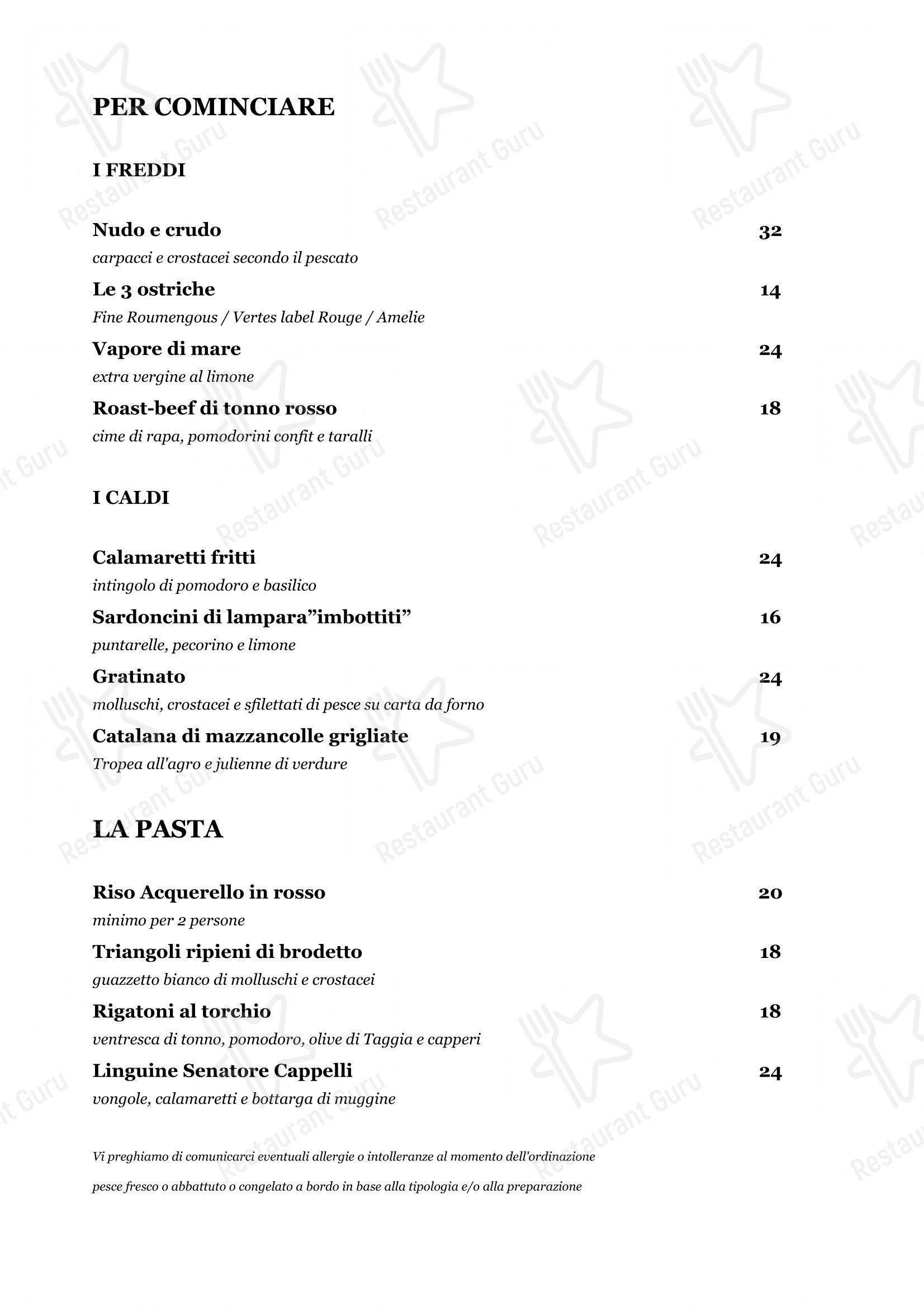 Veranda Ristorante in Cesenatico - Menu