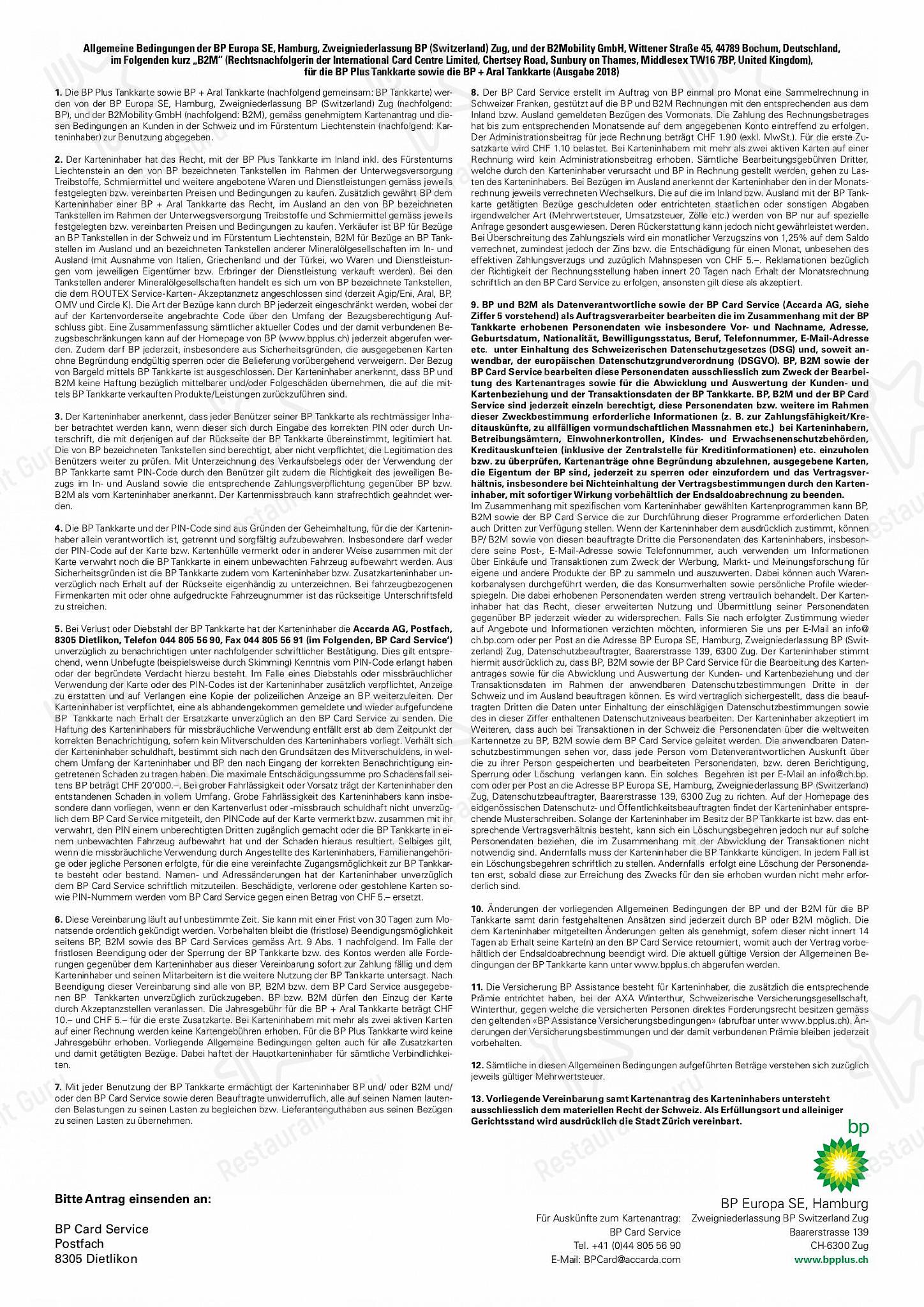 Menu per Viamala Raststatte Thusis AG ristorante