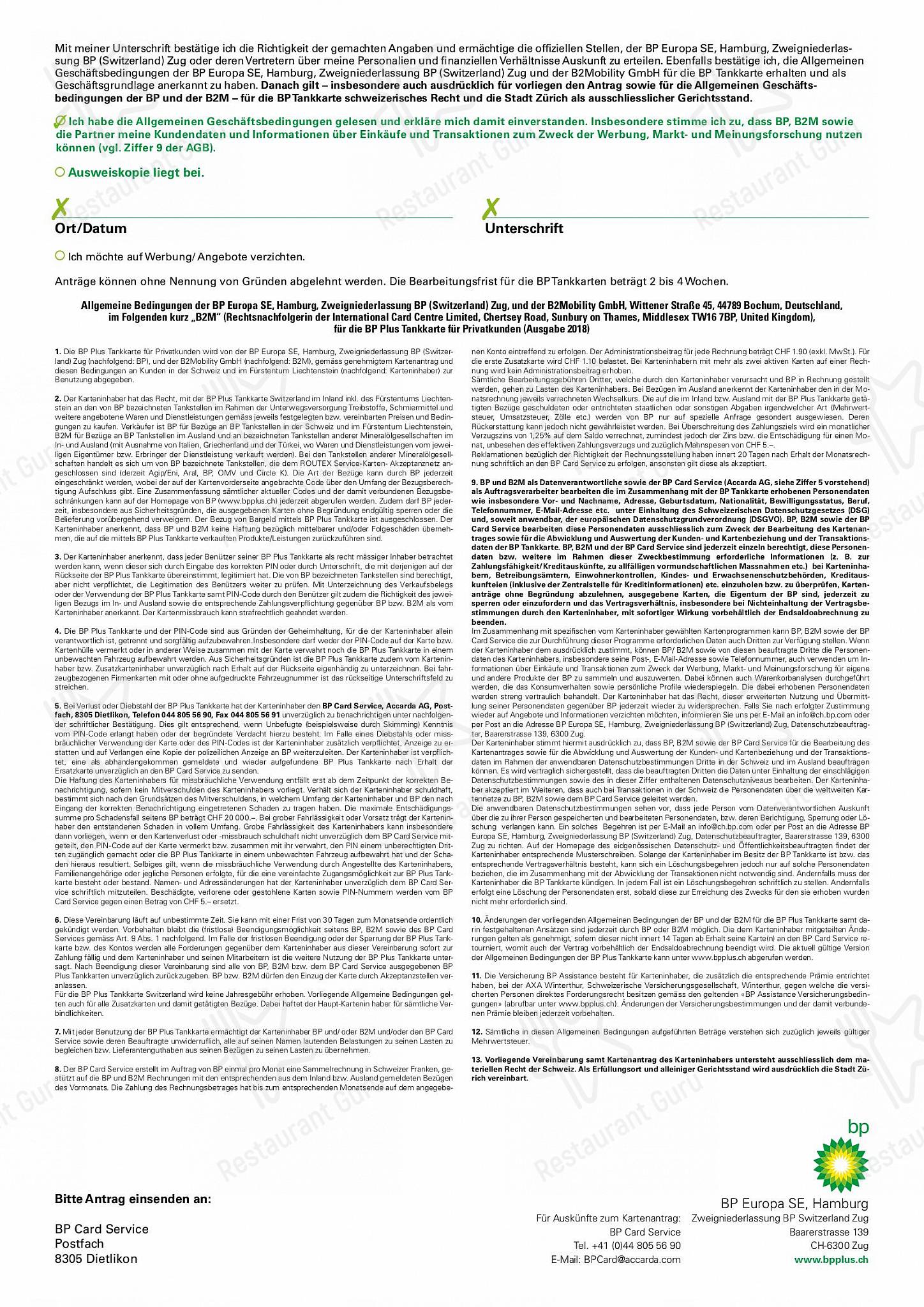 Menu per Viamala Raststatte Thusis AG in Thusis