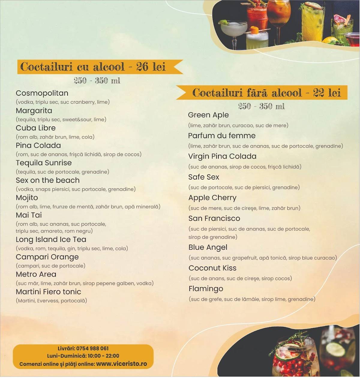 Menu de Vice