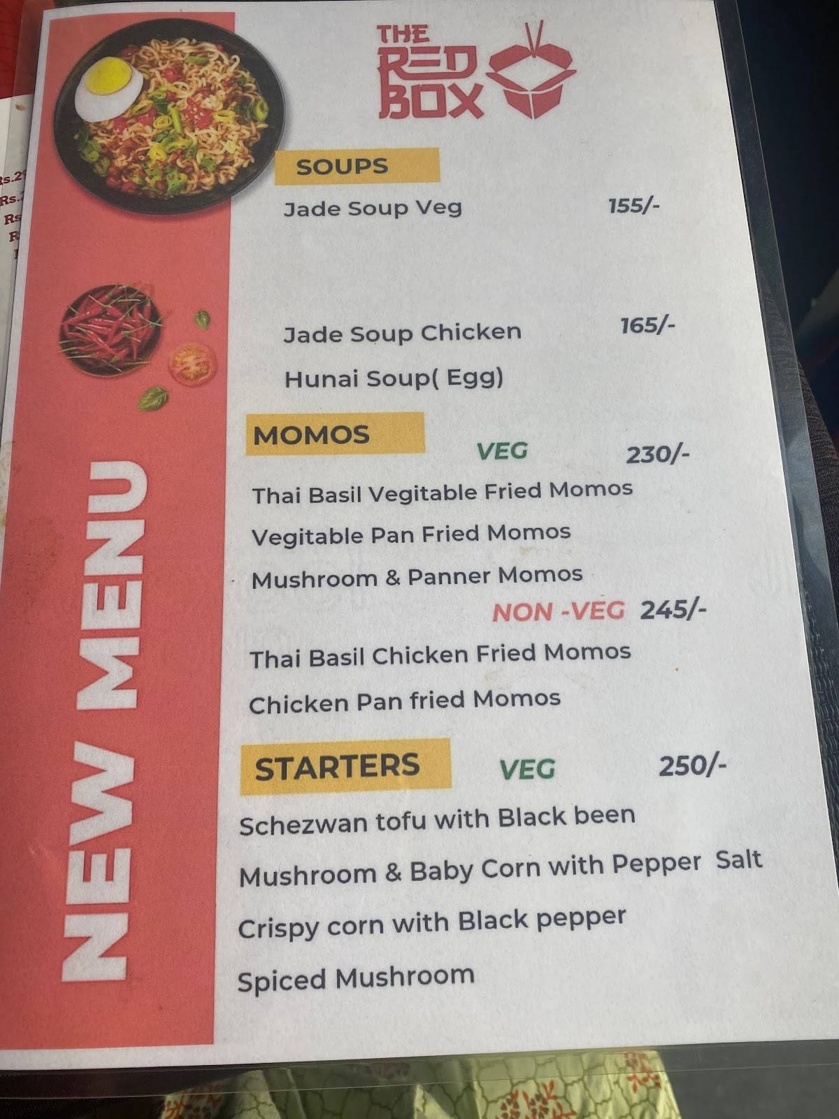 The Red Box menu