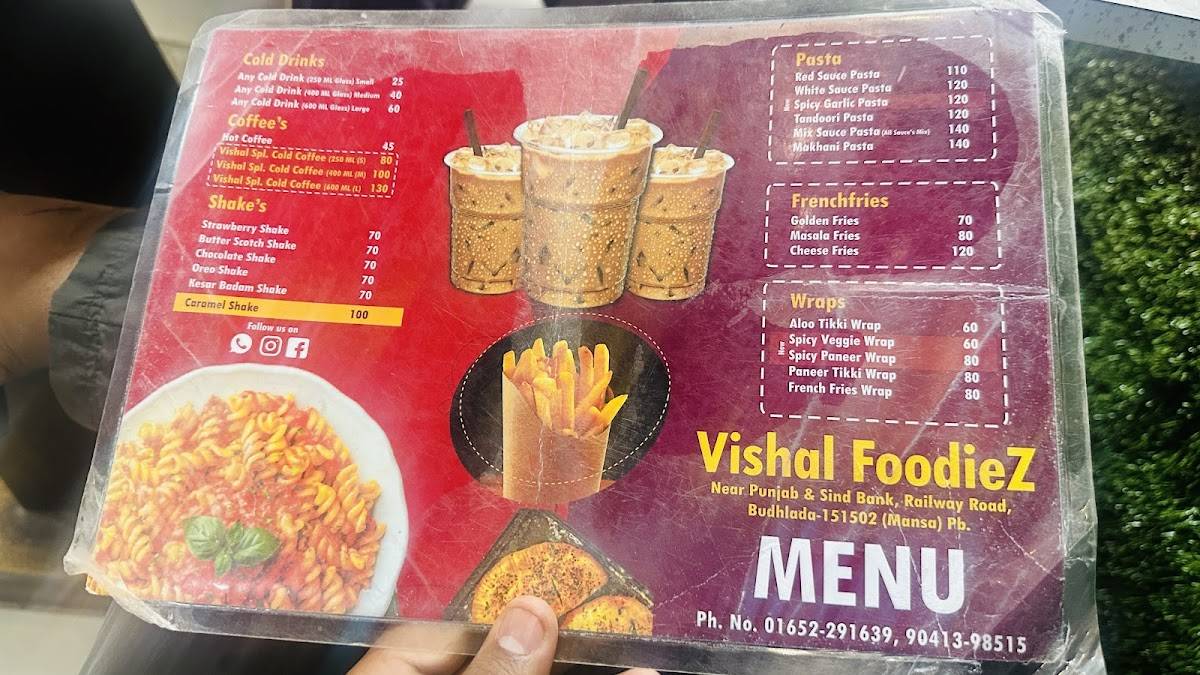 Vishal Foodiez menu