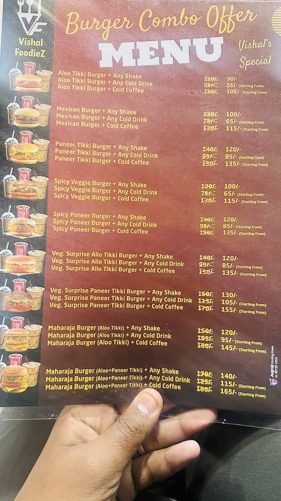 Vishal Foodiez menu