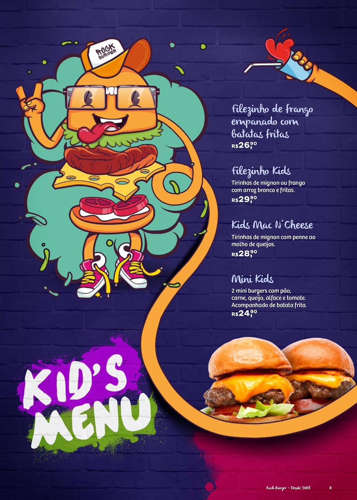 Rock Burger cardápio