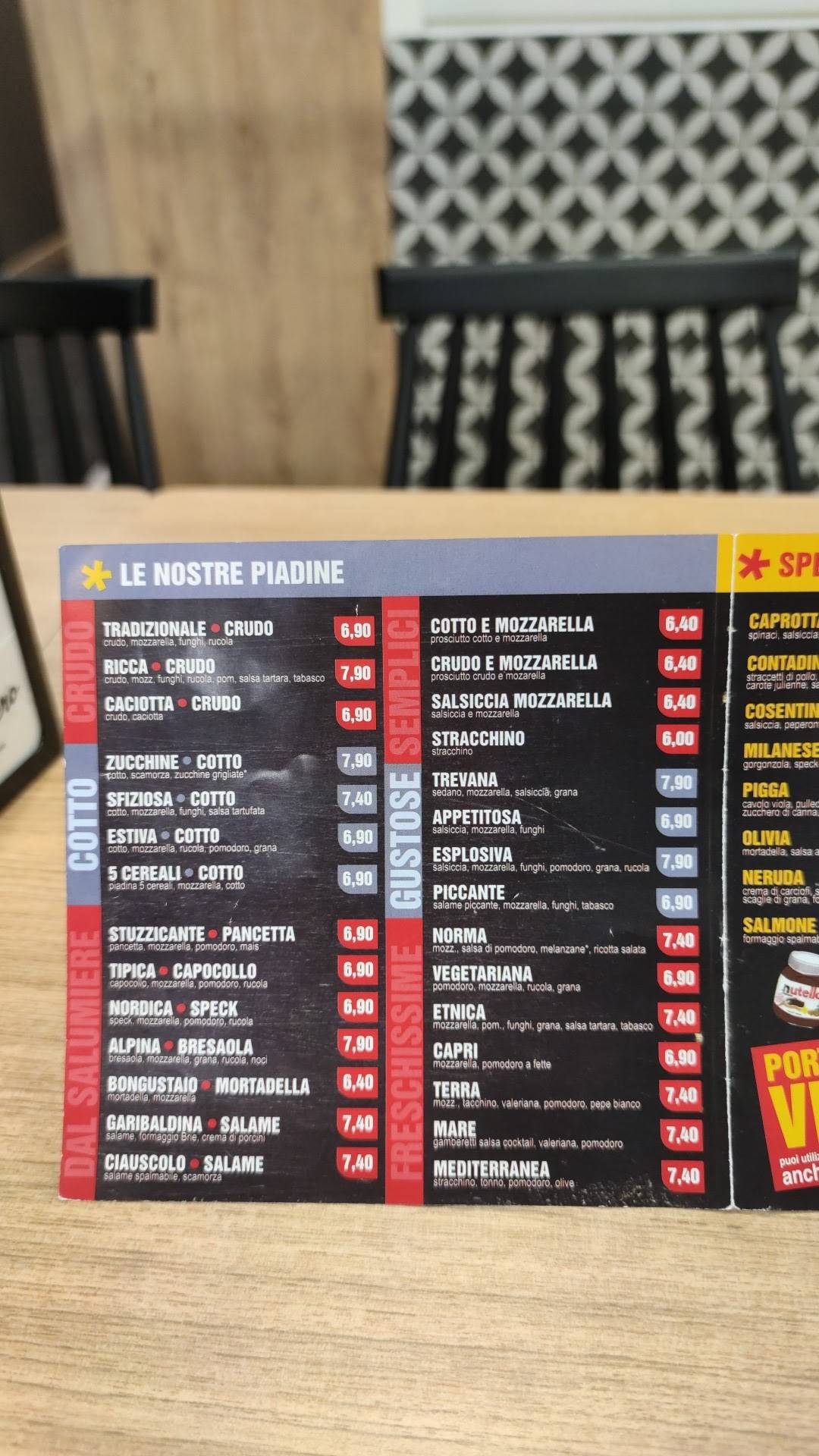Menu di W-Style Caffè 