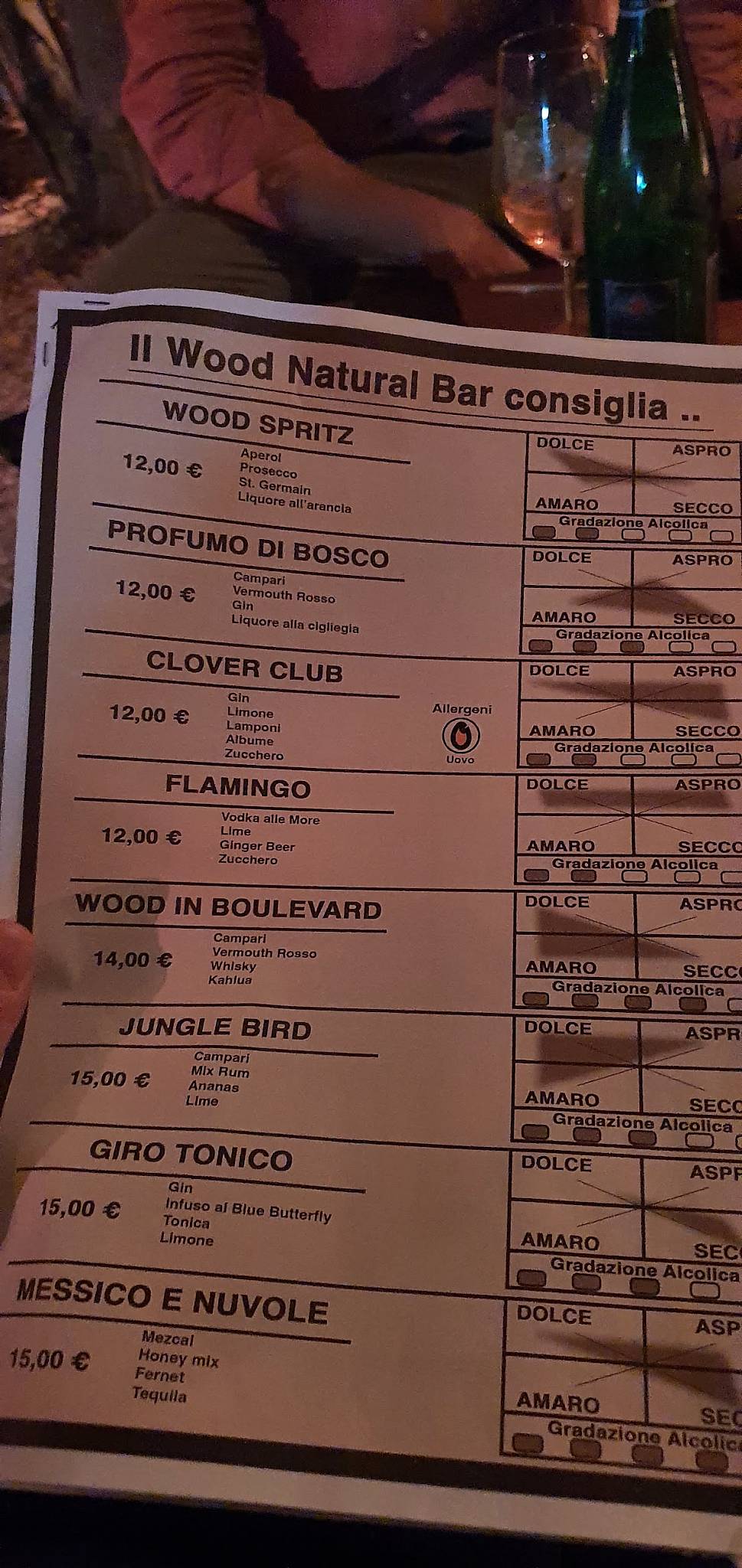 Menu di WOOD Natural Bar 