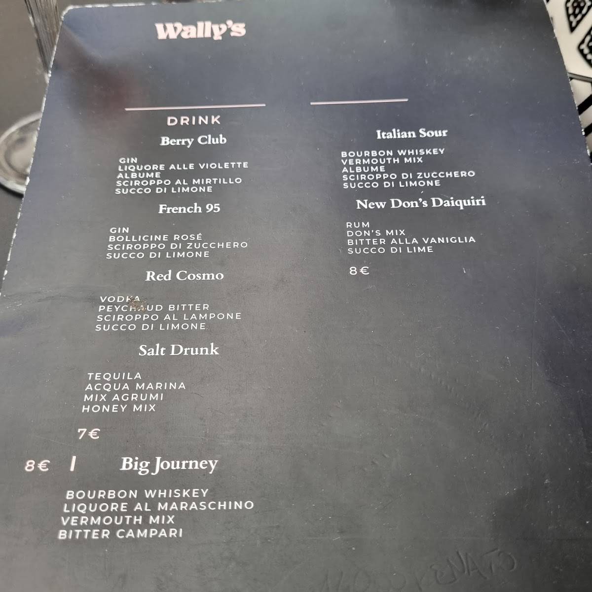 Menu di Wally's 
