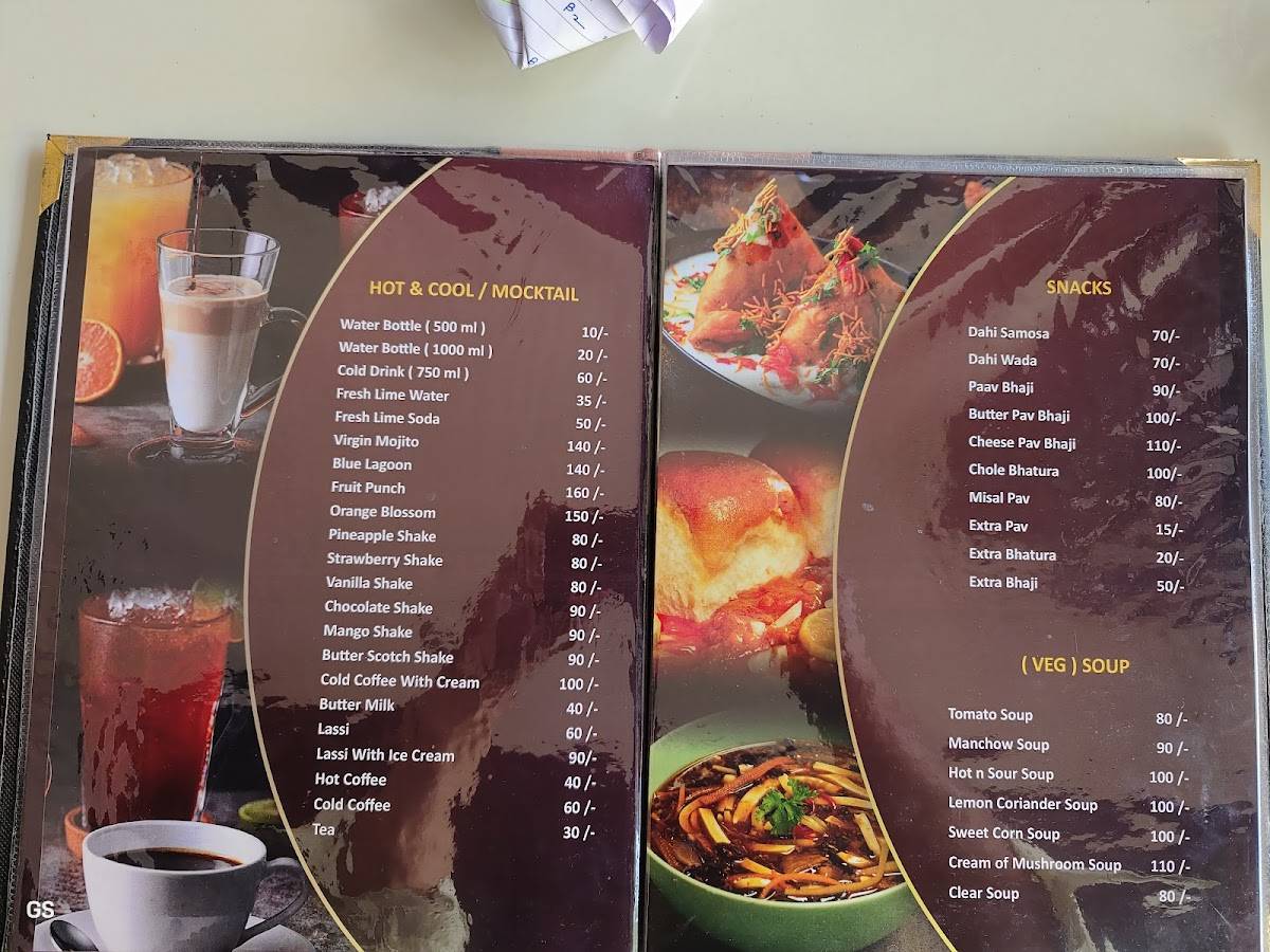 Food Corner menu