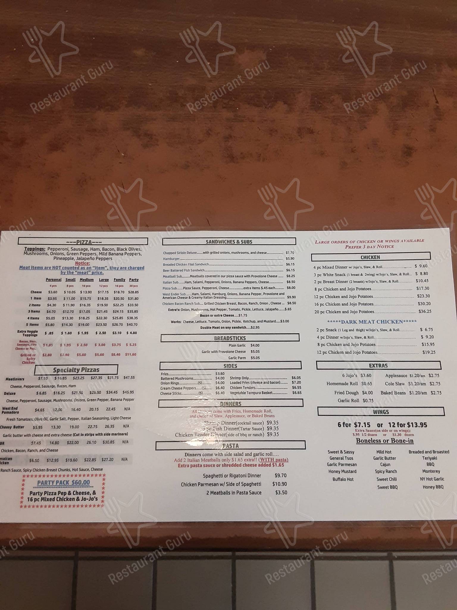 West End Pizza Menu Waynesburg Ohio 62 - v23y8af