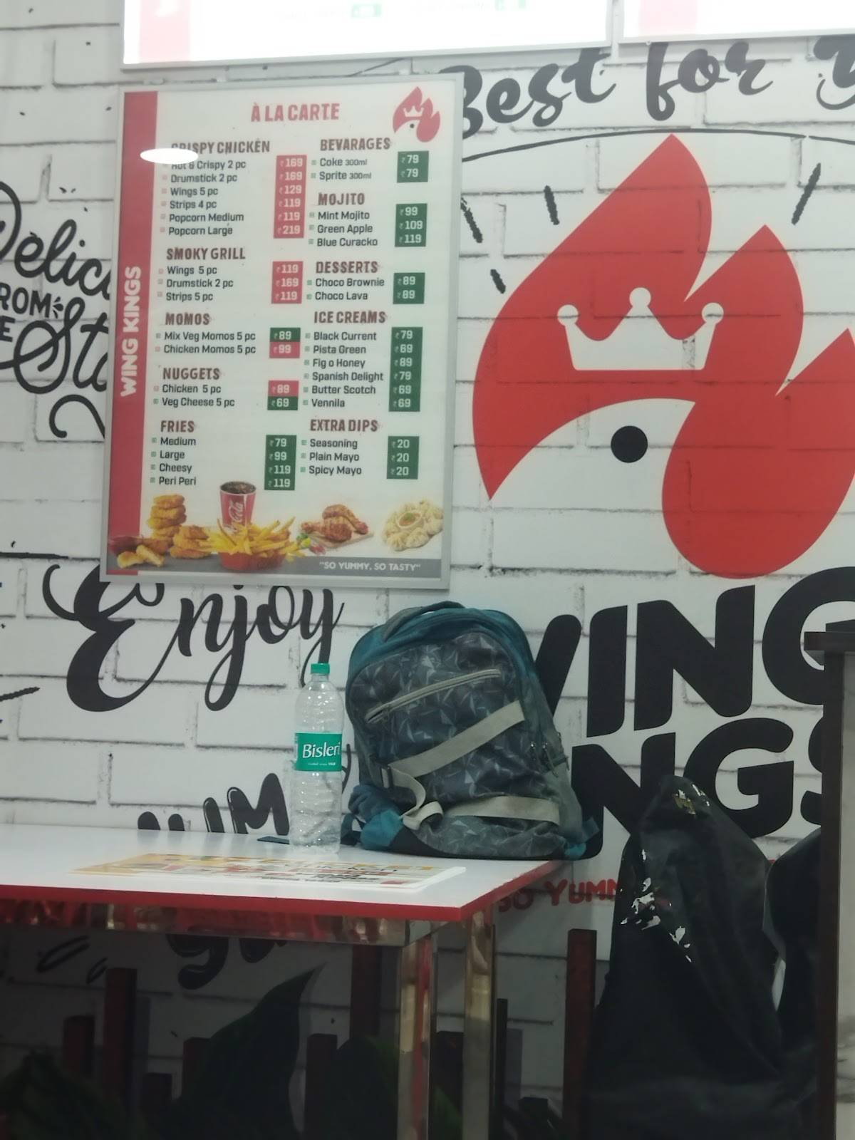 Wing Kings menu