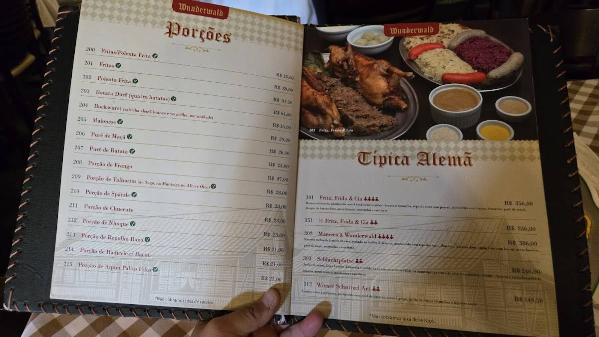 Wunderwald cardápio