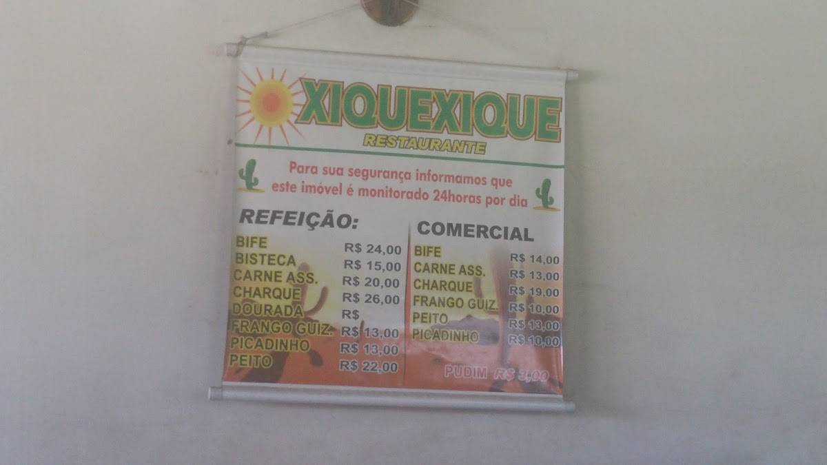 Xique Xique cardápio