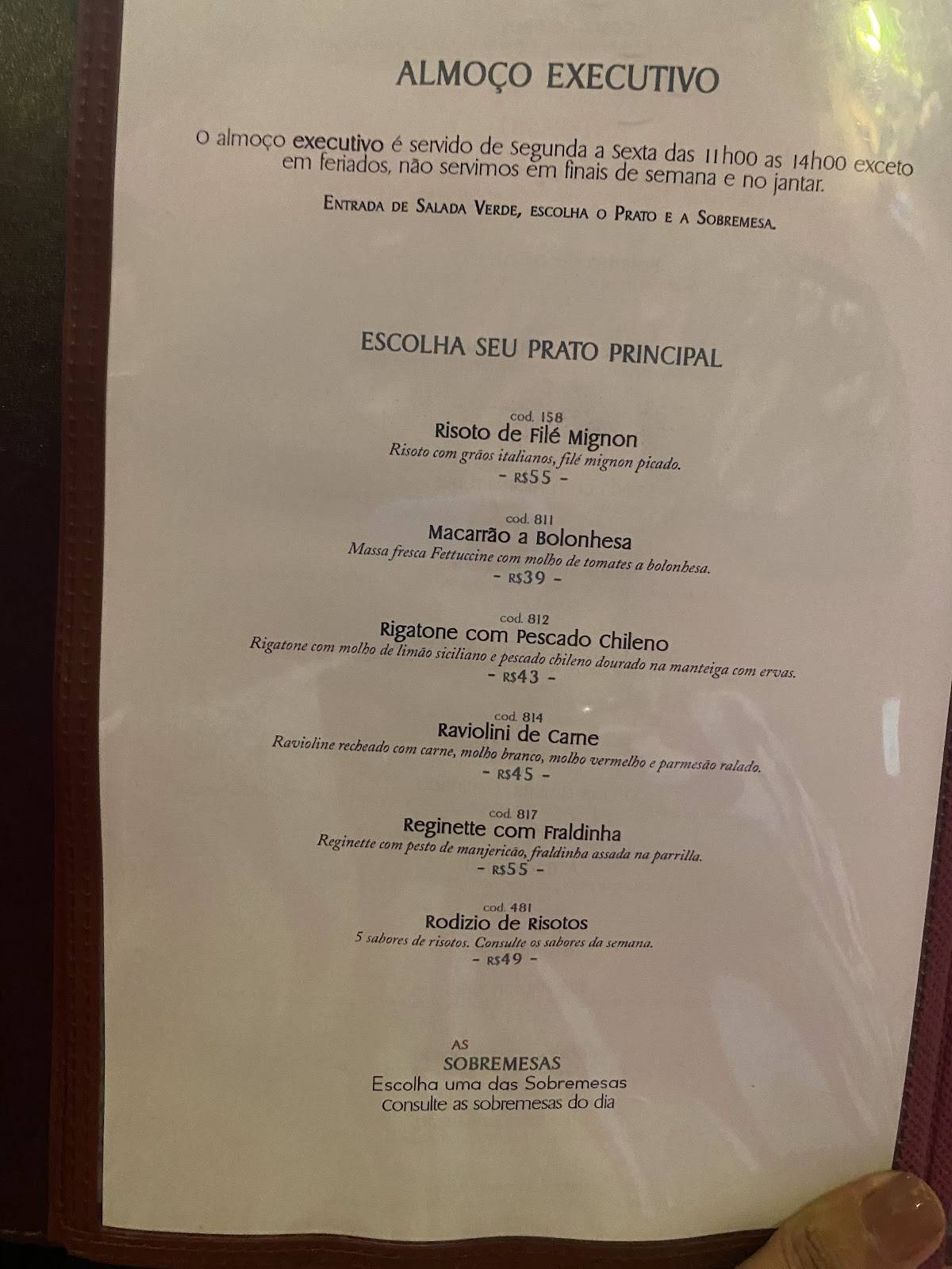 Xomano Bistrô cardápio