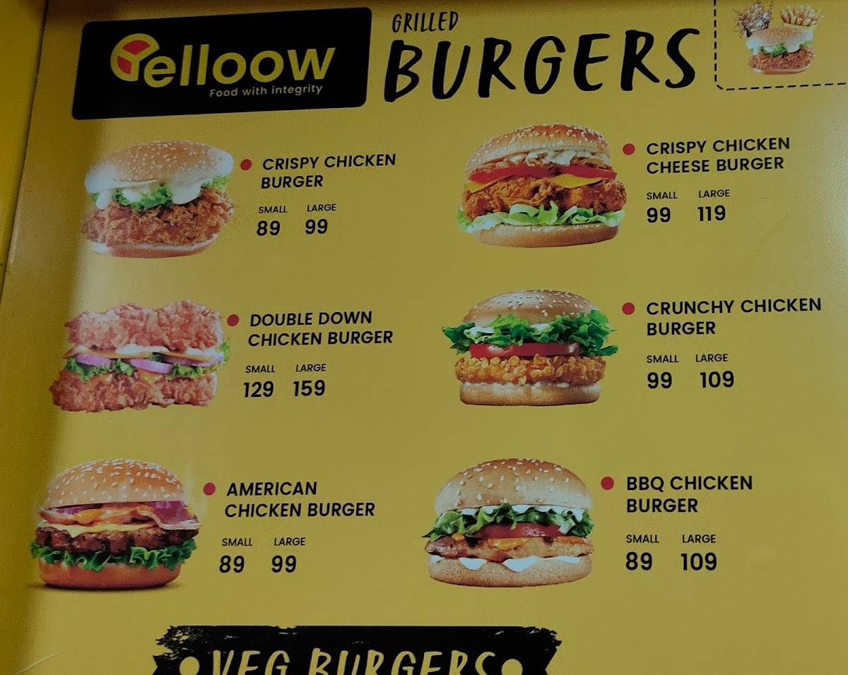 Yelloow menu