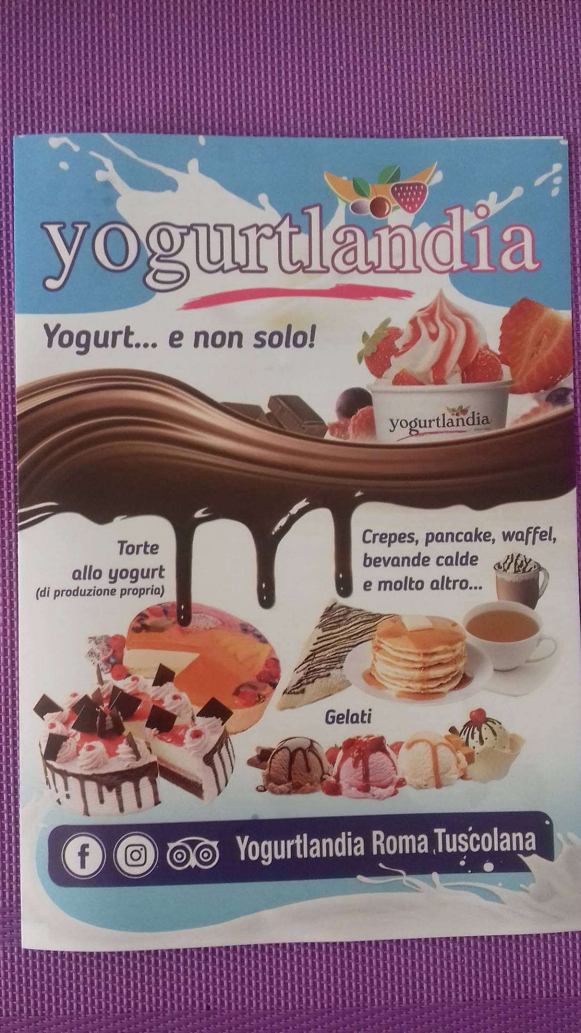 Menu di Yogurteria Roma 