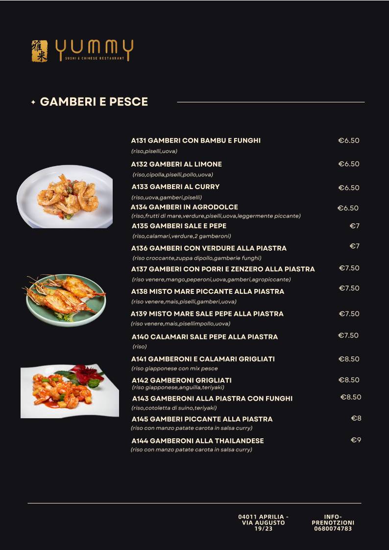Menu di Yummy Ristorante 