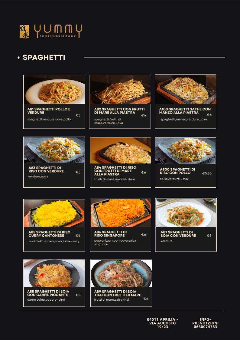Menu di Yummy Ristorante 