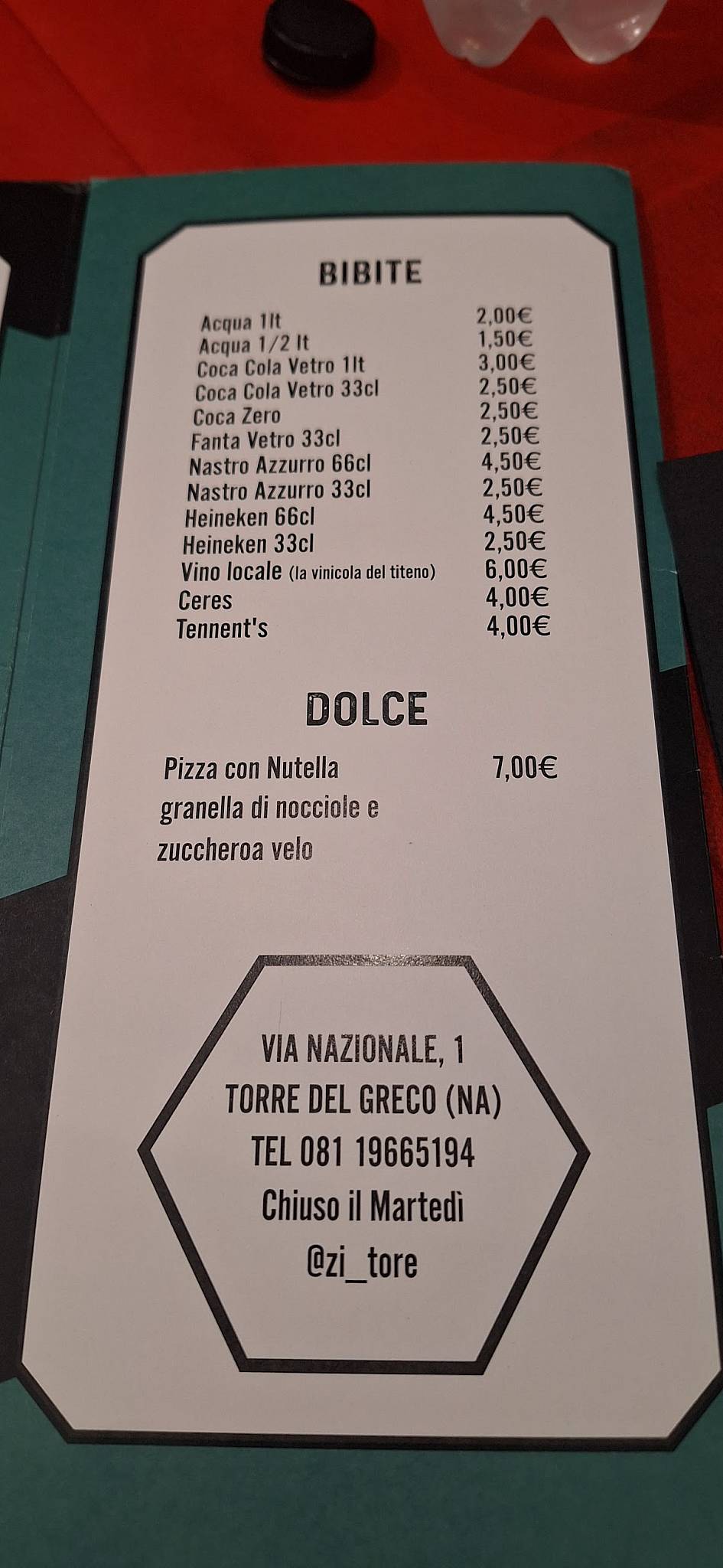 Menu di ZI TO' 