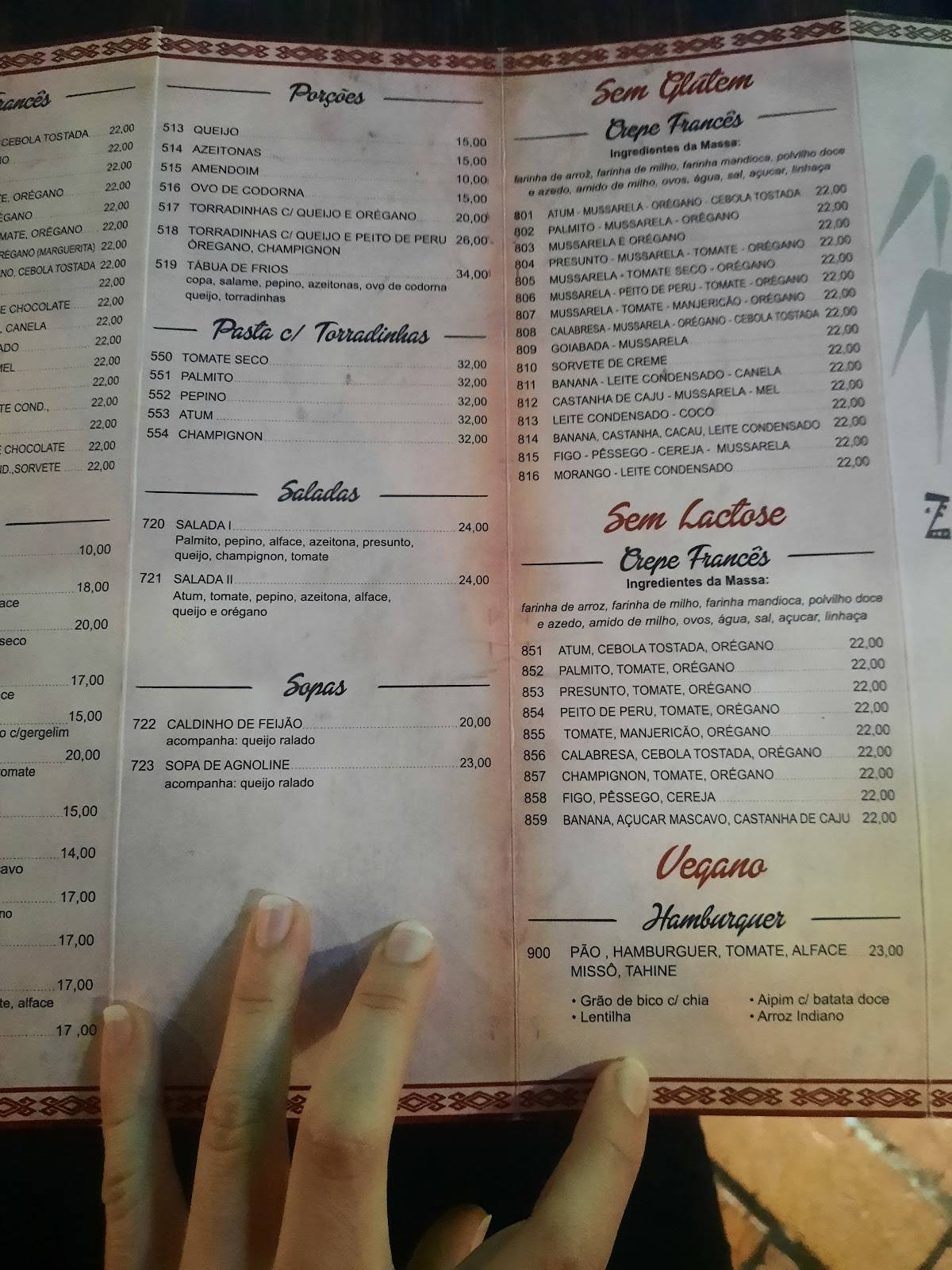 Zarabatana Café cardápio