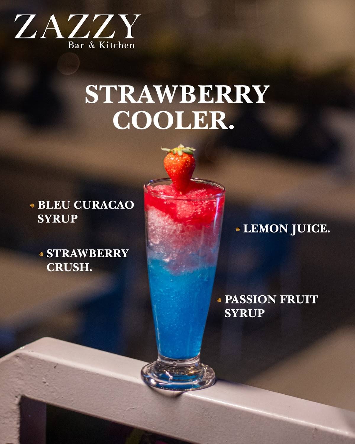 Zazzy Bar & Kitchen menu