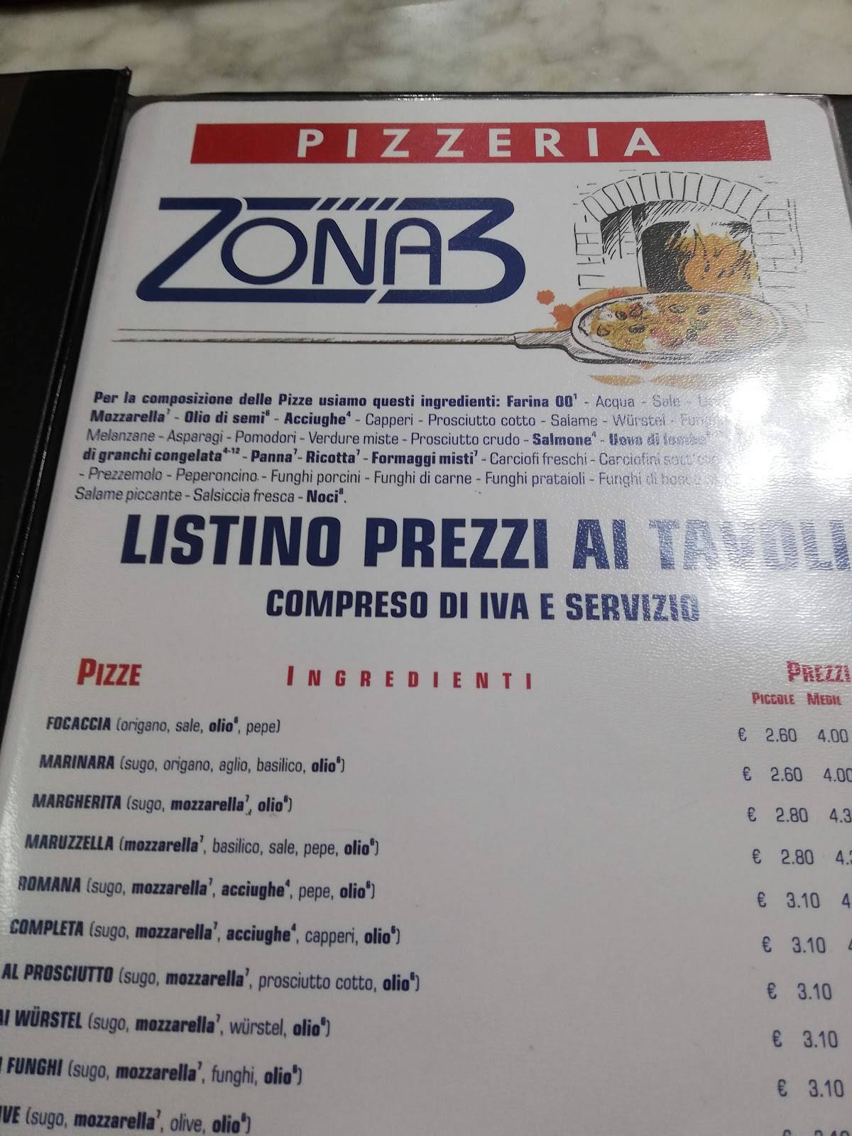 Menu di Zona 3 
