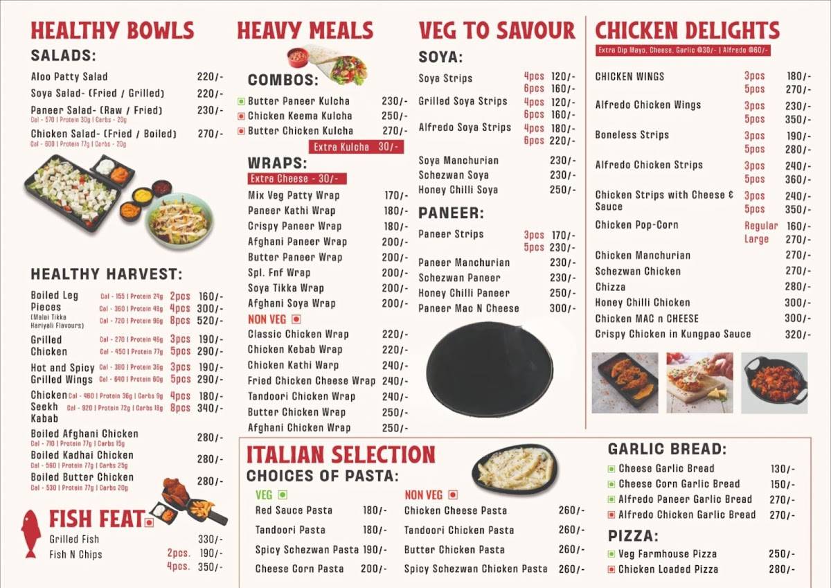 Zuby’s Fast N Foodious menu